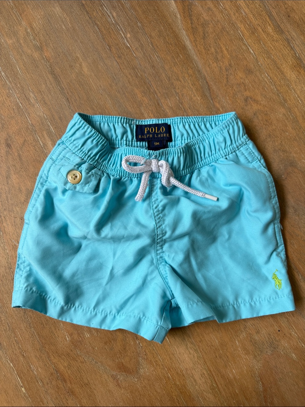 Polo by Ralph Lauren Toddler Aqua Blue Swim Shorts 9M